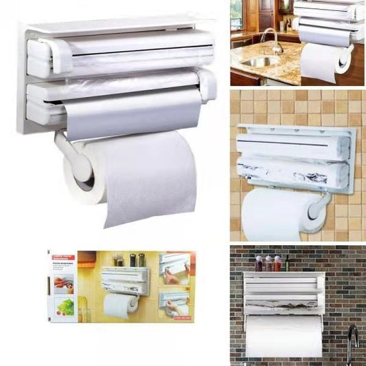 Wall Mount Tissue Paper Dispenser - Triple Paper Roll Dispenser Towel Holder