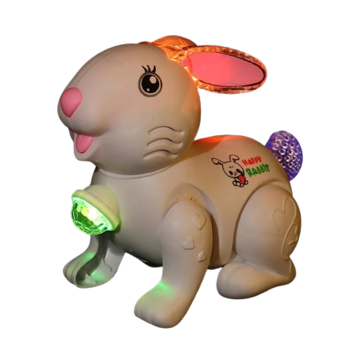 Walking Funny Bunny Glowing Lights and Music Toy for Kids